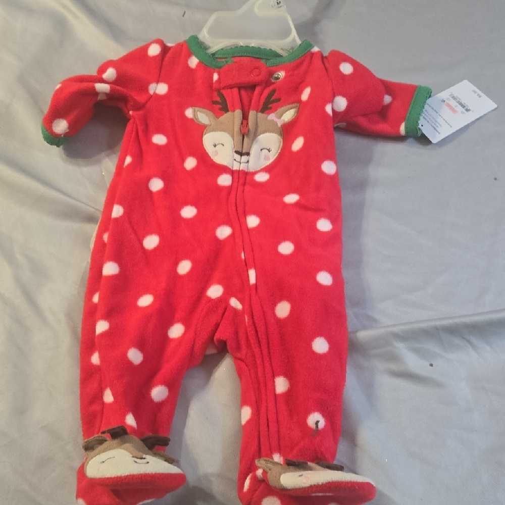 Carter's Red and White Polka Dot Footie One Piece